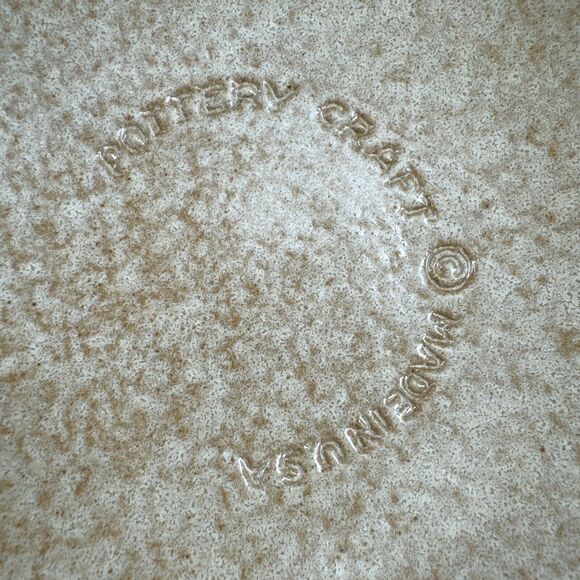 Soup Tureen 3 QT Pottery Craft Stoneware Sand Brown Tan Serving Bowl USA Vintage - Picture 8 of 16